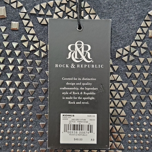 Rock & Republic Studded Sweater- Sz XS - Picture 4 of 5